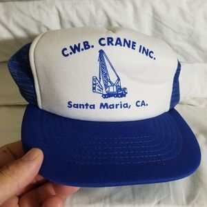 VINTAGE NEW TRUCKER HAT C.W.B. CRANE INC SANTA MARIA CA